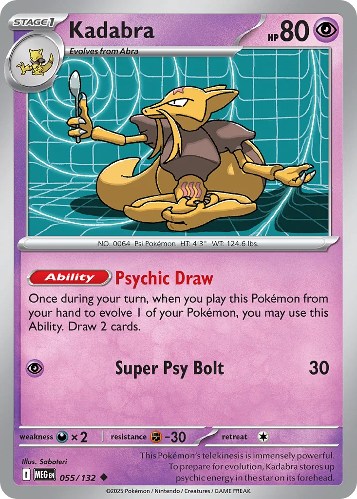 Kadabra Pokemon card