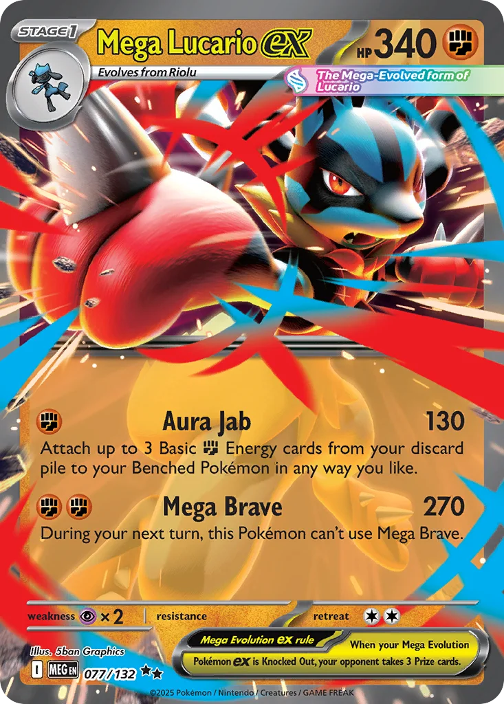 Mega Lucario ex Pokemon card
