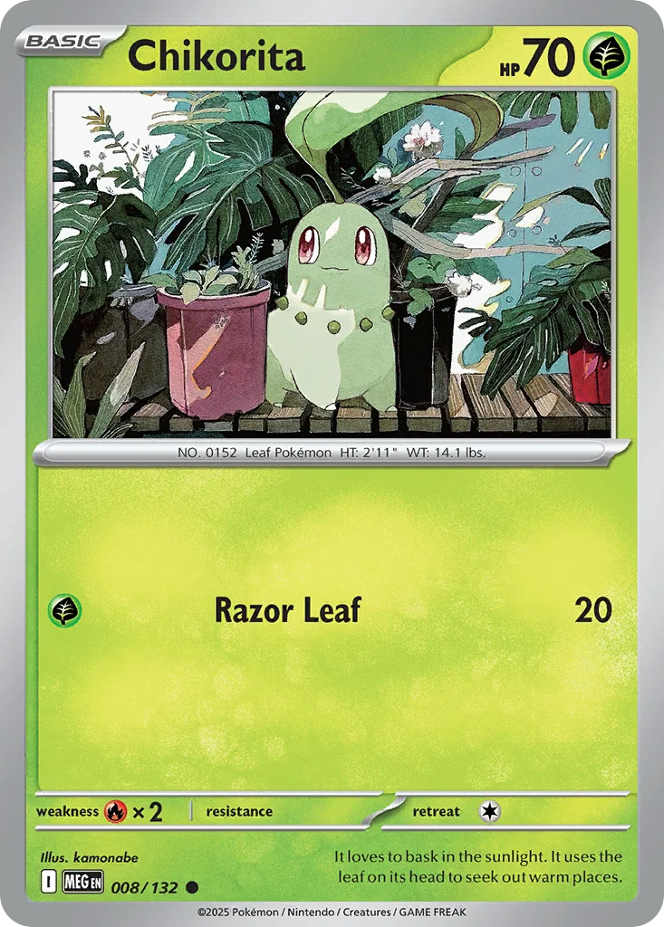 Chikorita Pokemon card