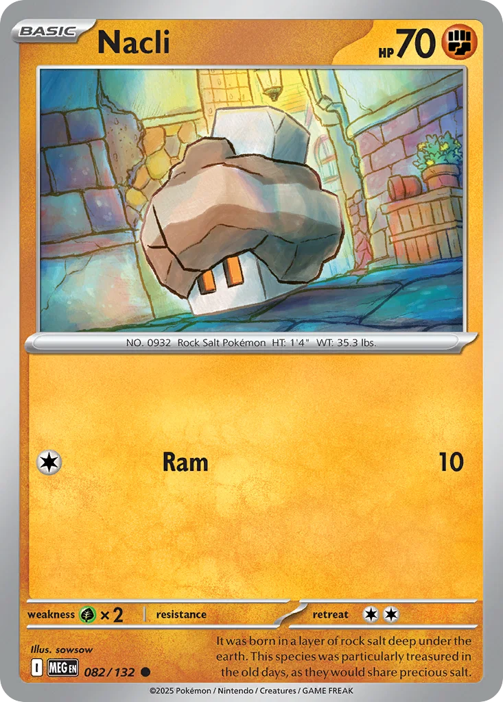 Nacli Pokemon card