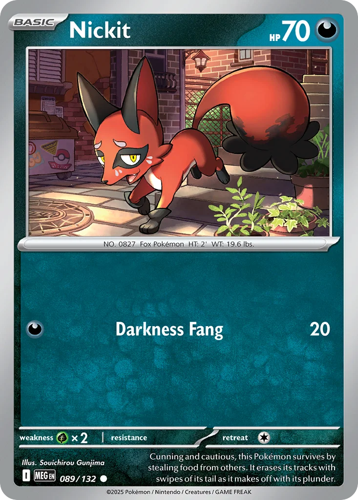 Nickit Pokemon card