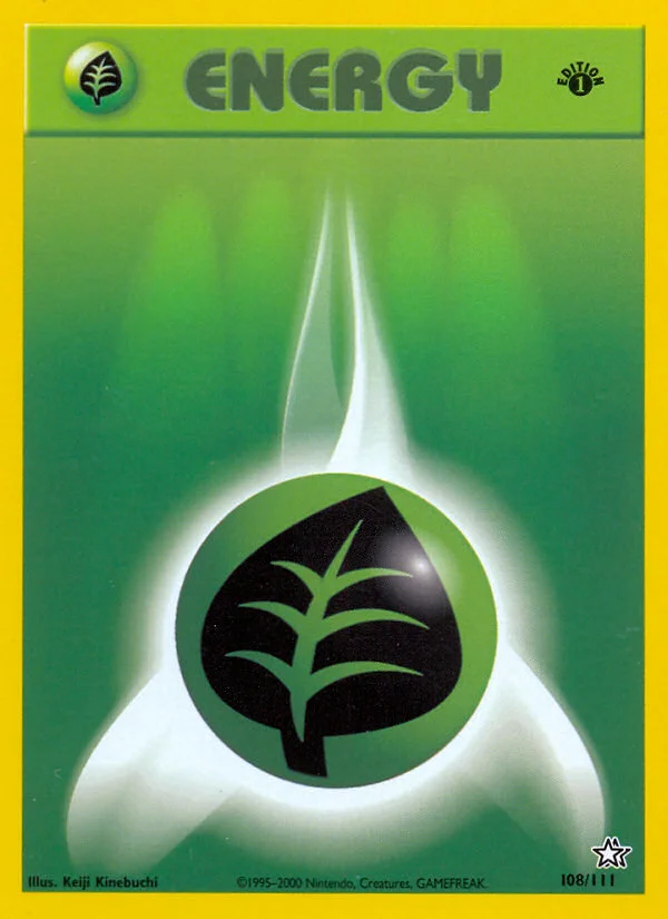 Grass Energy Pokemon card