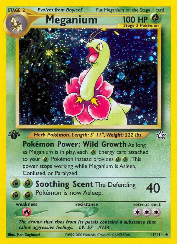 Meganium Pokemon card