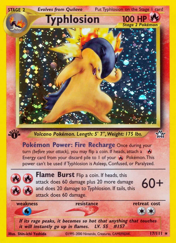 Typhlosion Pokemon card
