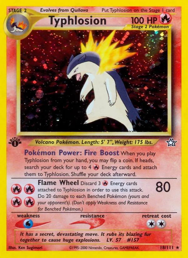 Typhlosion Pokemon card