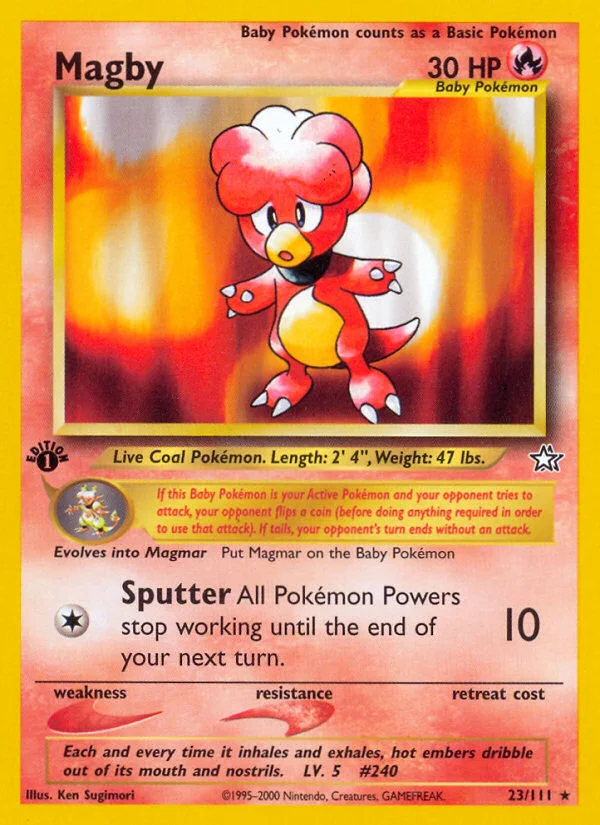 Magby Pokemon card