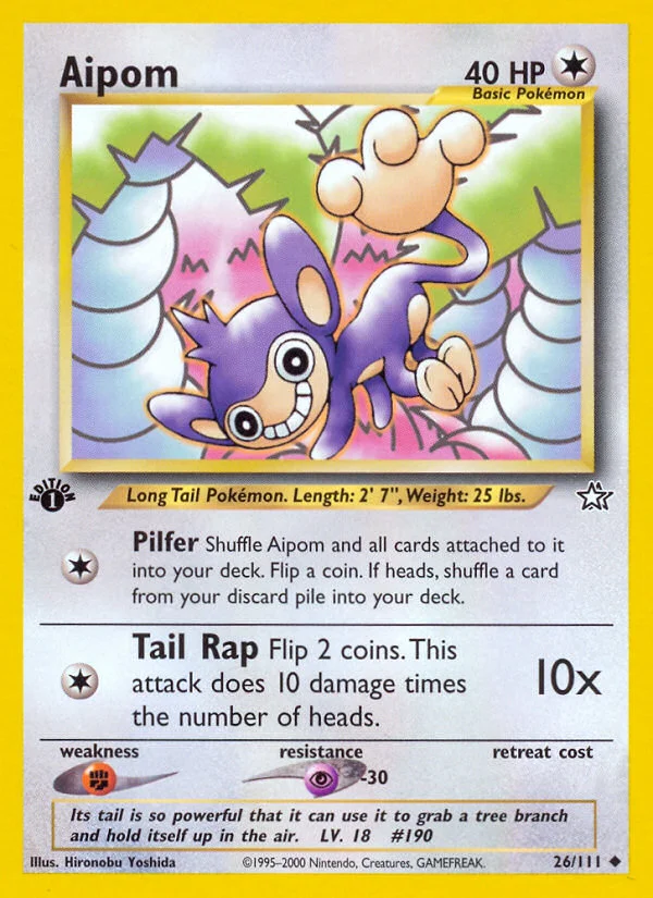 Aipom Pokemon card