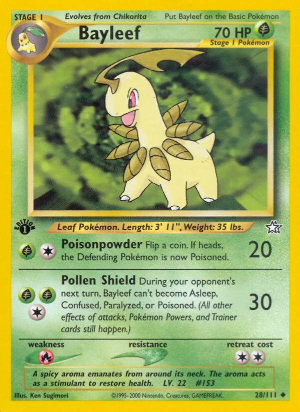 Bayleef Pokemon card