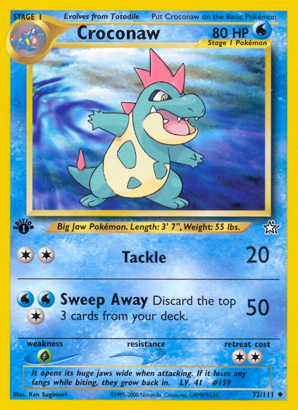 Croconaw Pokemon card