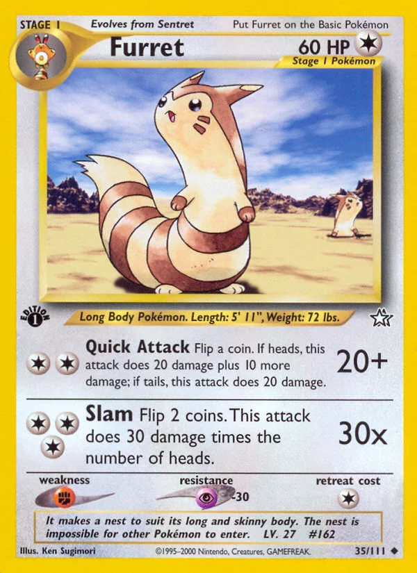 Furret Pokemon card