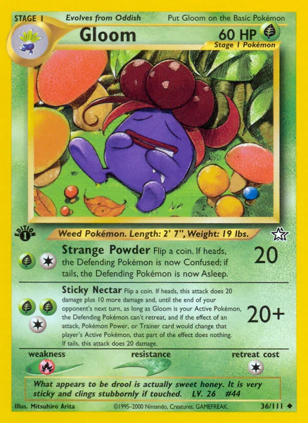 Gloom Pokemon card