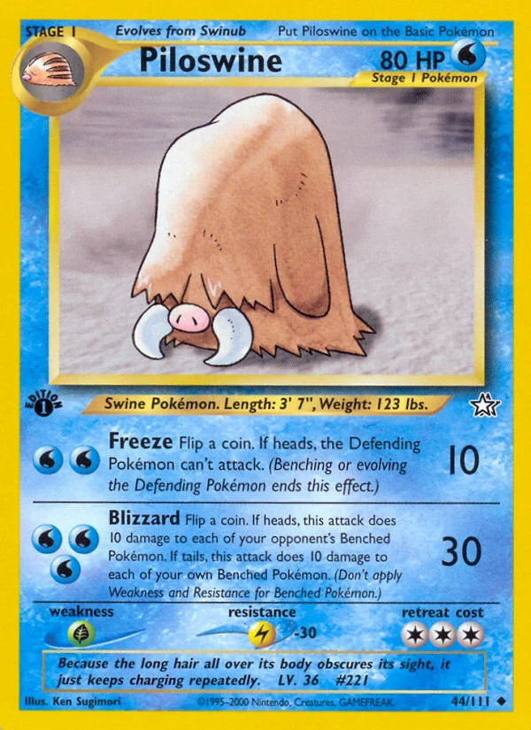 Piloswine Pokemon card