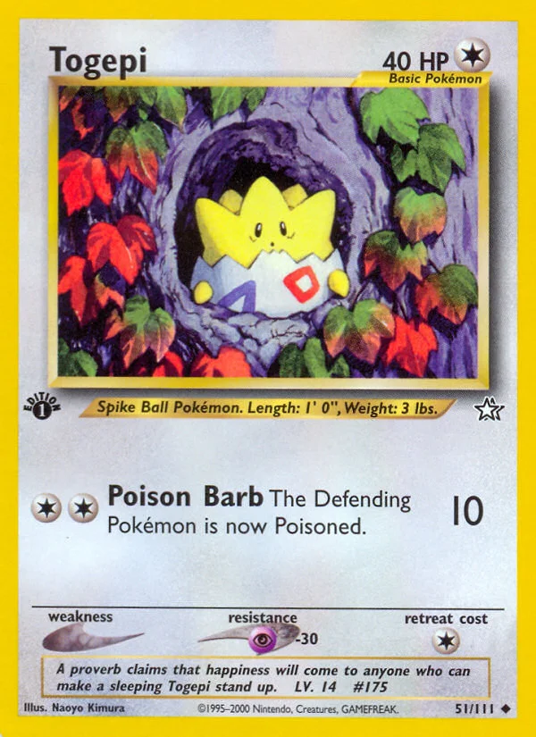 Togepi Pokemon card