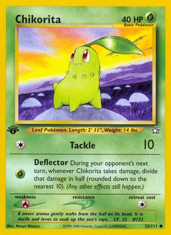 Chikorita Pokemon card