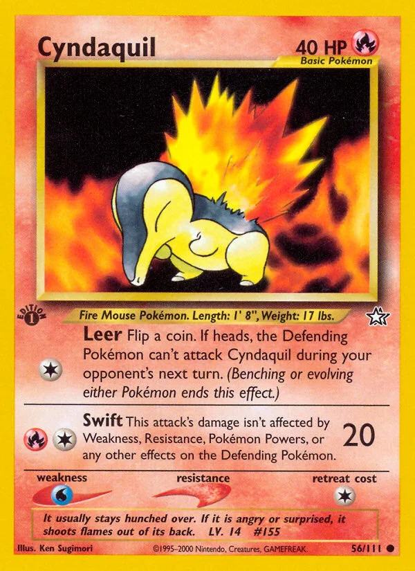 Cyndaquil Pokemon card