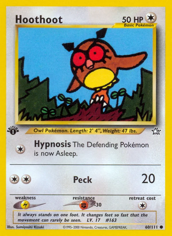 Hoothoot Pokemon card