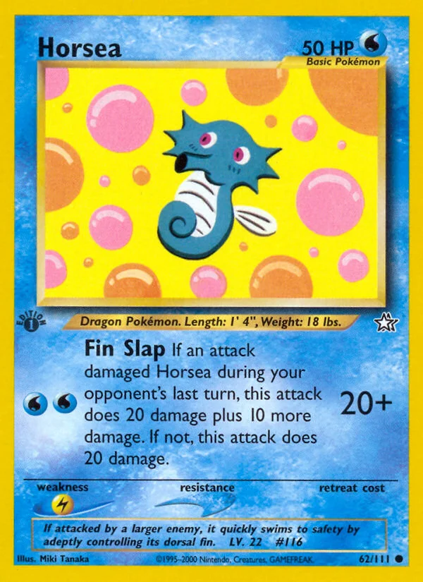 Horsea Pokemon card
