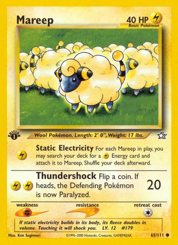 Mareep Pokemon card