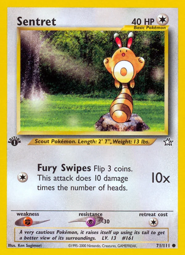 Sentret Pokemon card