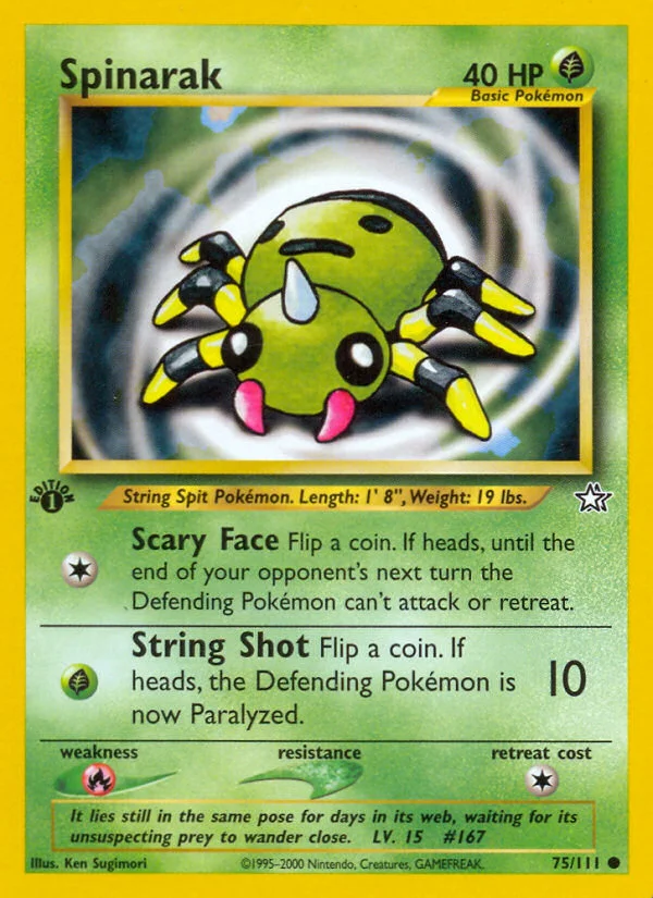 Spinarak Pokemon card