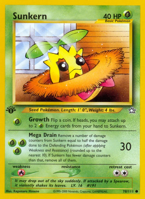 Sunkern Pokemon card