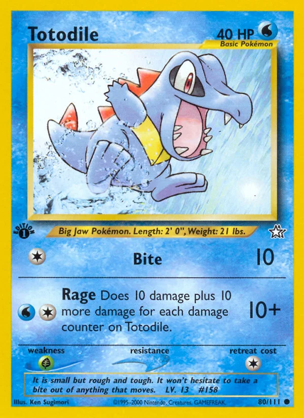 Totodile Pokemon card