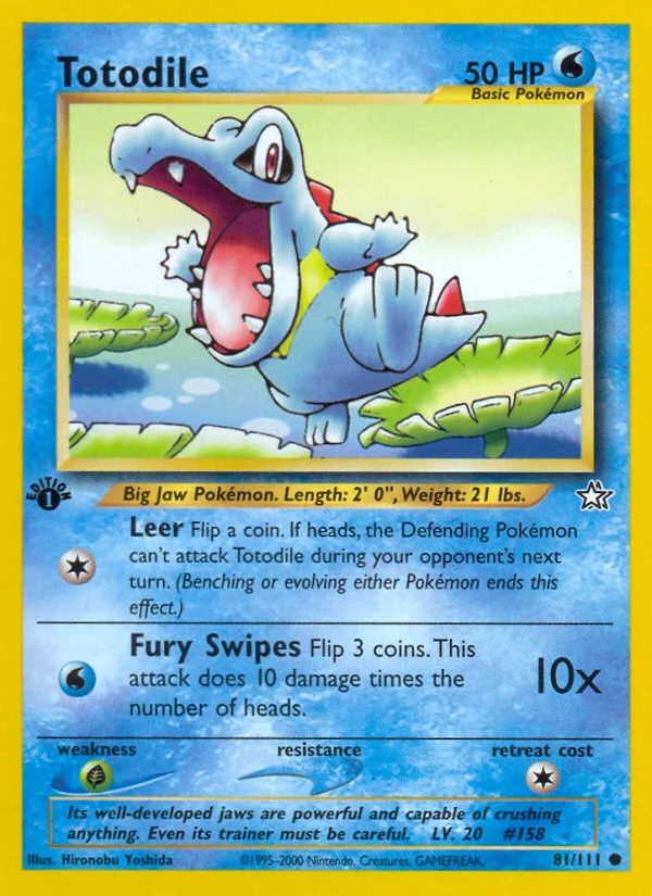 Totodile Pokemon card