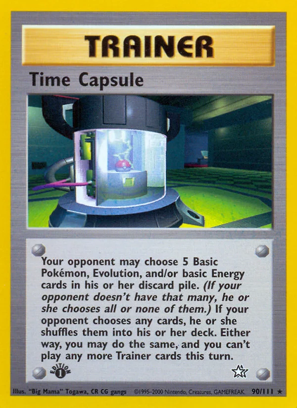 Time Capsule Pokemon card