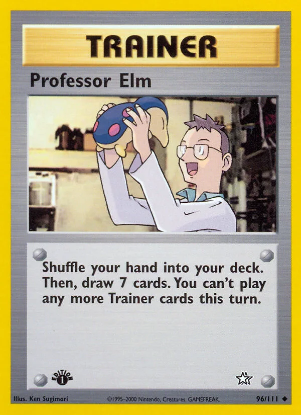 Professor Elm Pokemon card