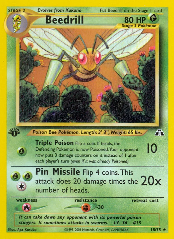 Beedrill Pokemon card