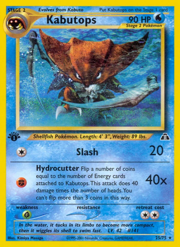 Kabutops Pokemon card