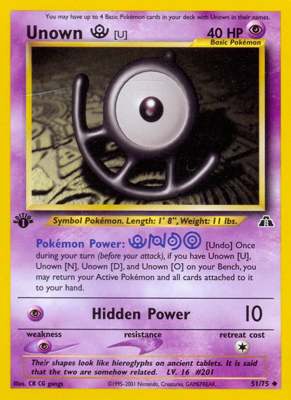 Unown [U] Pokemon card