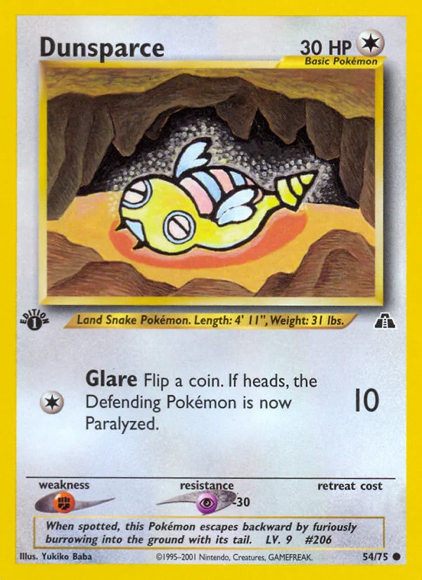Dunsparce Pokemon card