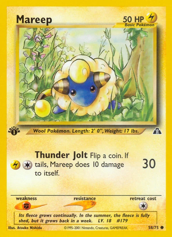 Mareep Pokemon card