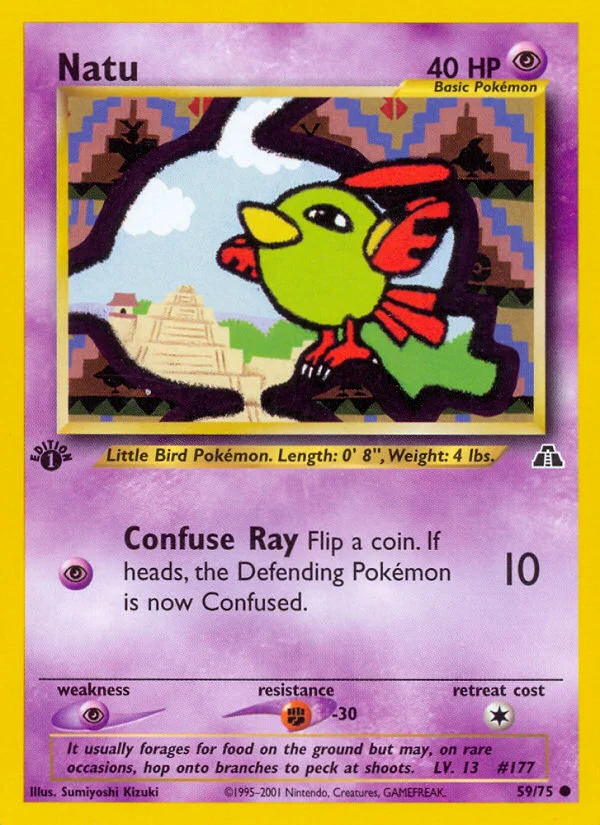Natu Pokemon card