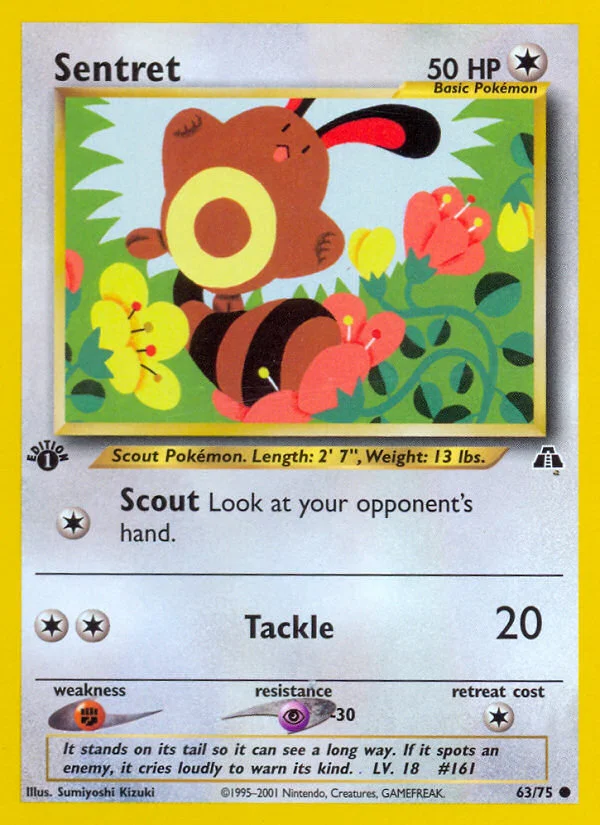 Sentret Pokemon card