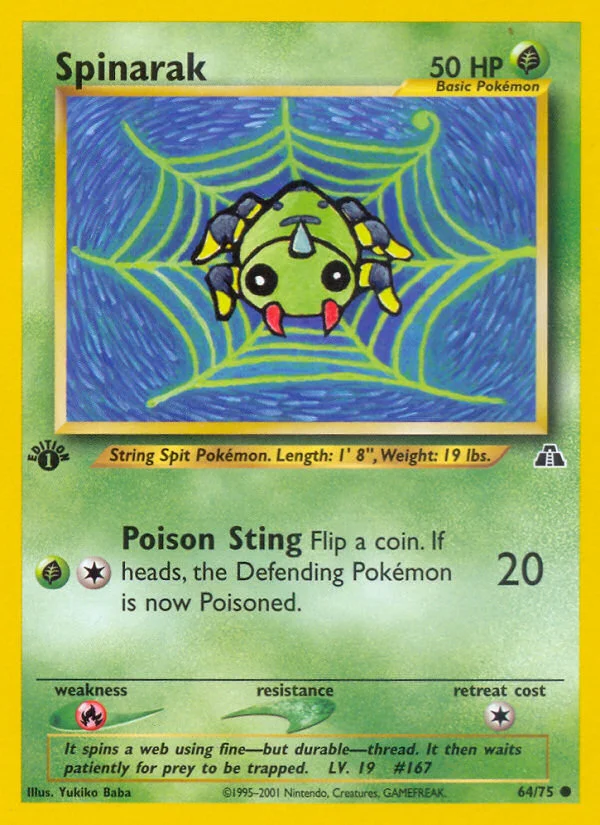 Spinarak Pokemon card