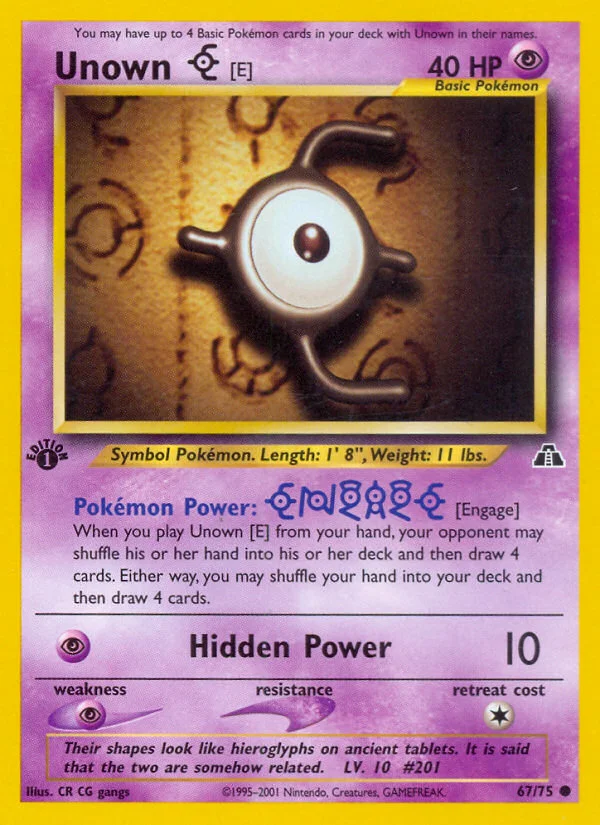 Unown [E] Pokemon card