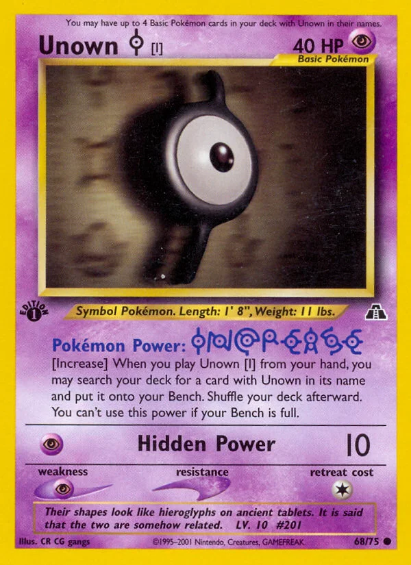 Unown [I] Pokemon card