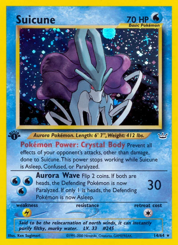 Suicune Pokemon card