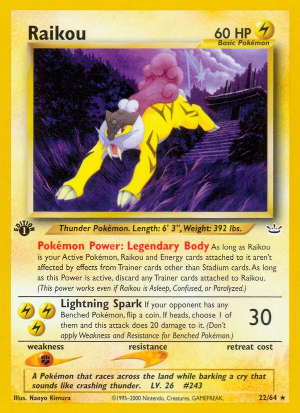 Raikou Pokemon card
