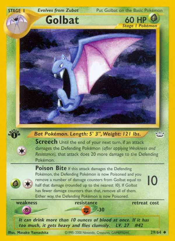 Golbat Pokemon card
