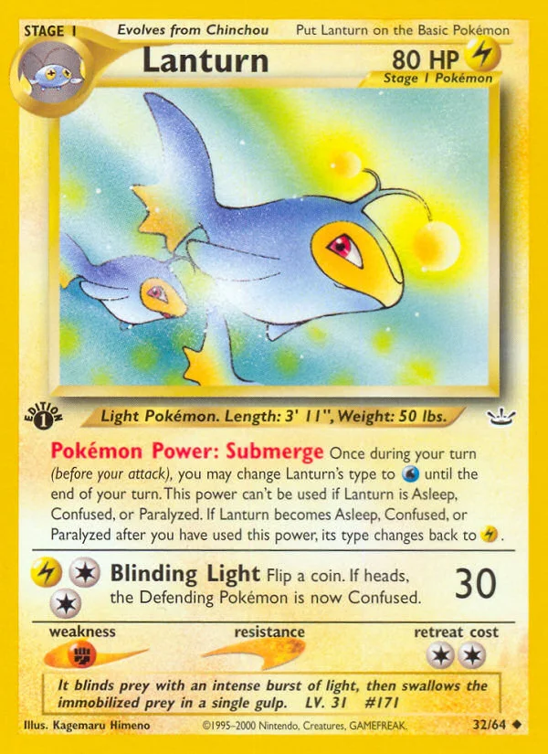 Lanturn Pokemon card