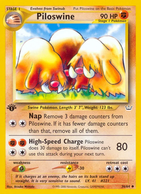 Piloswine Pokemon card