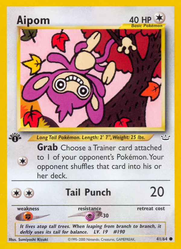 Aipom Pokemon card