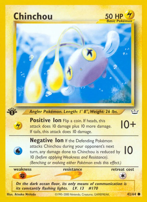 Chinchou Pokemon card