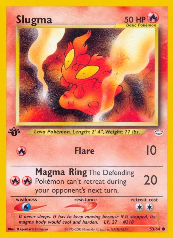 Slugma Pokemon card