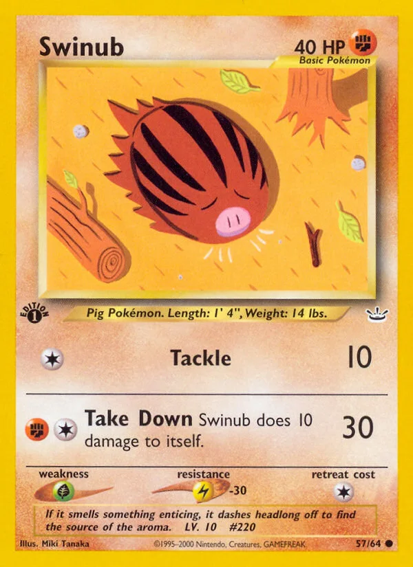Swinub Pokemon card