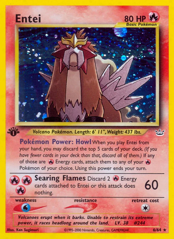 Entei Pokemon card