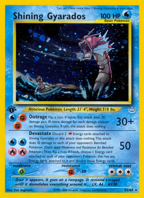 Shining Gyarados Pokemon card